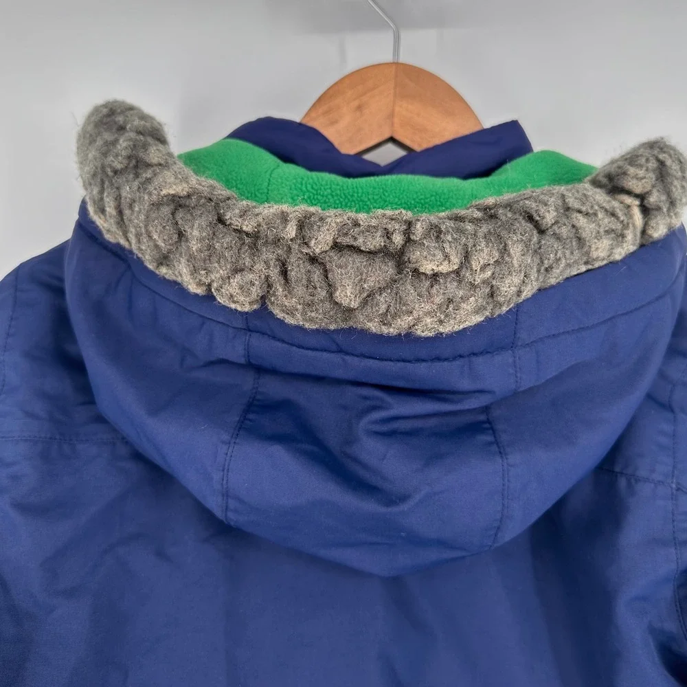 Boden Parka Jacket Coat Kids 11-12Y Faux Fur Hood Padded Navy Blue Winter Ski